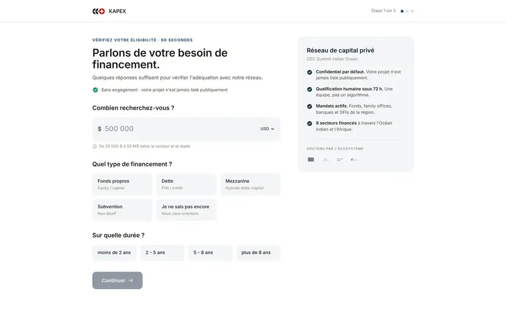 Test d'éligibilité